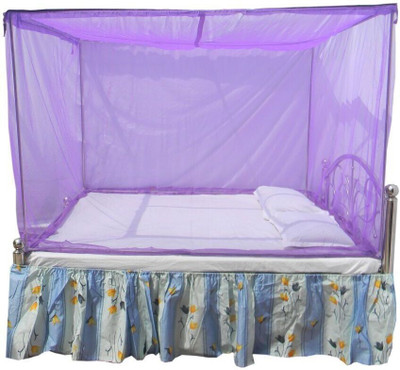 BAPASITARAM Polyester Adults Washable BAPA-The_RK_SB_D_PL_025 Mosquito Net(Purple, Bed Box)