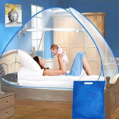 Fozii Enterprises Polyester Adults Washable FoziMN-1618AB Mosquito Net(Light Blue, Tent)