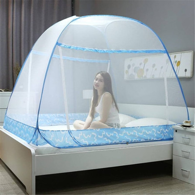 Hitech Polyester Adults Washable YU21RQ_10 Mosquito Net(Light Blue, Tent)