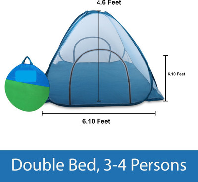 Rsmosquito Polyester Adults Washable DBMNB1234 Mosquito Net(Blue, Bed Box)