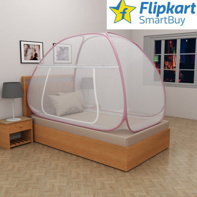 Flipkart SmartBuy Foldable Single Bed Polyester Washable Adults Mosquito Net(Pink, Tent)