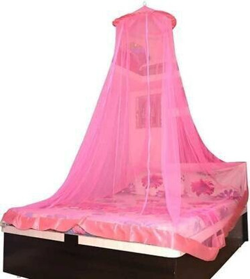 BAPASITARAM Polyester Adults Washable BAPA-The_RK_SB_DR_PK_021 Mosquito Net(Pink, Bed Box)