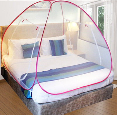 KHANJAN FASHION FAB Polyester Adults Washable WHITE mosquito net stand pipe mosquito net hook for wall machardani holder for Mosquito Net(White, swet, safed, Blue, Navy Blue, Tent)