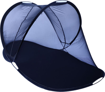 MFE Soft Cotton Stretchable Premium Quality Net, Machhardani For Single Bed Foldable Polyester Washable Adults Mosquito Net(Black, Bed Box)