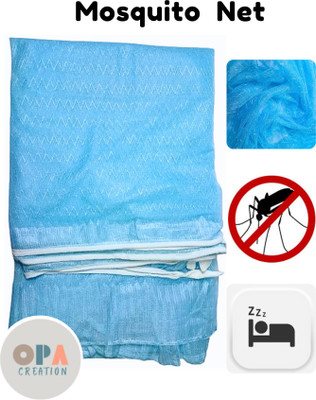 OPA Creation Cotton Adults Washable Soft Ac Mosquito net ( For King Size Bed 7*8 feet Dark Pink colour Mosquito Net(Blue, Bed Box)