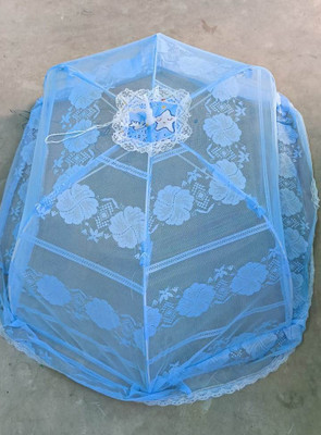 COFS HDPE - High Density Poly Ethylene Kids Washable Baby Umbrella Style Mosquito net for 0 to 1 years baby (Blue) Mosquito Net(Blue, Tent)