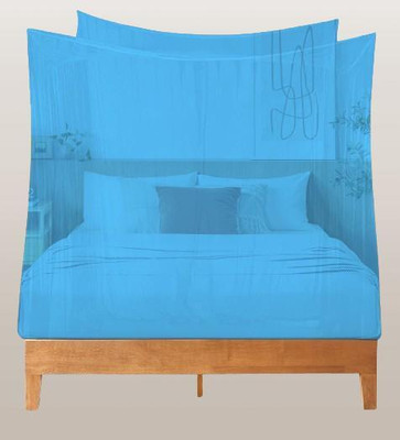 Nissi Nylon Adults Washable mosquito net double bed (bedbox) 4x6.5ft,skyblue_909 Mosquito Net(Blue, Bed Box)