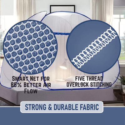 Flipkart SmartBuy Nylon Adults Washable slmosnetwhitsnma Mosquito Net(White, Tent)