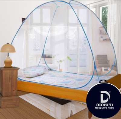 didhiti Polyester Adults Washable WHITE machhardani red folding mosquito net double bed machardani for king size Mosquito Net(White, Tent)
