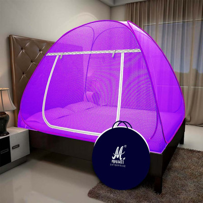 Maruti Enterprise Polyester Adults Washable Double Bed Super Mosquito Net(Purple, Tent)