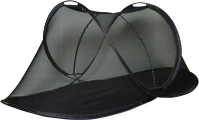 AL HADI Polyester Adults Washable Mosquito NET Emporium Polyester Foldable Lightweight Portable Single Bed Mosquito Net(Black, Bed Box)