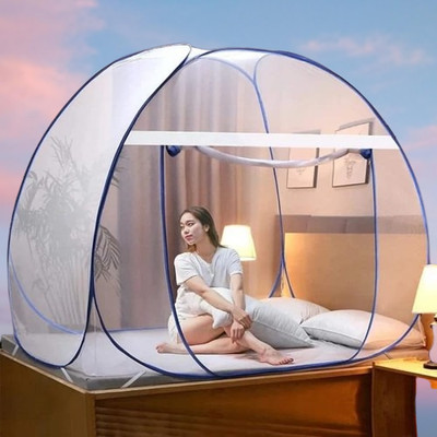NR Enterprises Polyester Adults Washable nr_MOSQUITO_NET_KING_TENT)57034 Mosquito Net(royal blue, Tent)