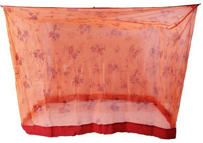 Lonecart LCMFL-001-ORANGE Nylon Washable Adults Mosquito Net(Orange, Bed Box)