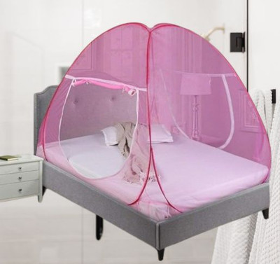 SIFRA Polyester Adults Washable Avon008 Mosquito Net(Red, Tent)
