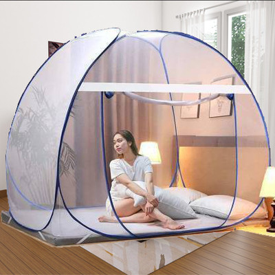 KHANJAN FASHION HUB Polyester Adults Washable WHITE machhardani holder folding g mosquito net for king size bed machardani ha Mosquito Net(White, Tent)