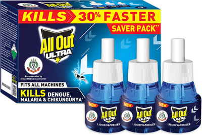 All Out Ultra Mosquito Vaporiser Refill(3 x 45 ml)
