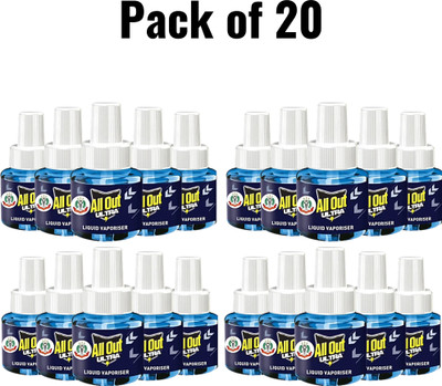 All Out Ultra Mosquito Vaporiser Refill-20pc Mosquito Vaporiser Refill(20 x 45 ml)