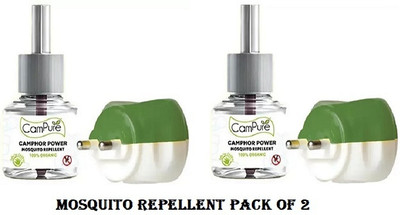 CamPure Mosquito Vaporiser machine and Refill pack of 2 Mosquito Vaporiser Refill(2 x 45 ml)