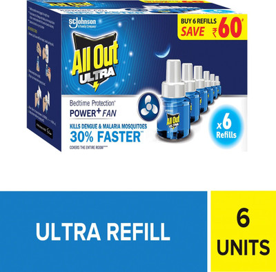 All Out 1 Mosquito Vaporiser Refill(6 x 45 ml)