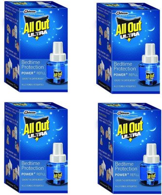 All Out Ultra Mosquito Vaporiser Refill-4Refill Mosquito Vaporiser(1 Unit 4 Refill)