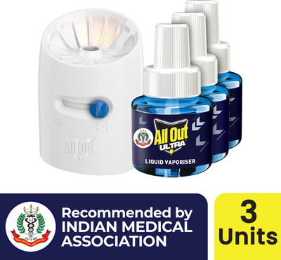 All Out ultra Mosquito Vaporiser(1 Unit 3 Refill)