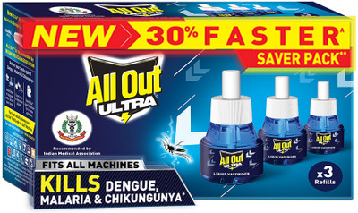 All Out Ultra Mosquito Vaporiser Refill(3 x 45 ml)