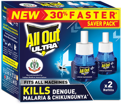 All Out Ultra Mosquito Vaporiser Refill(2 x 45 ml)