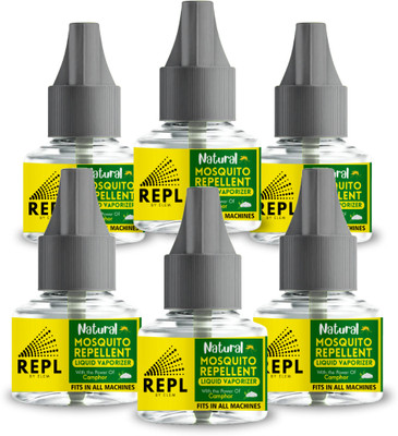 ELEM Repl Natural Mosquito Repellent Vaporizer with the power of Camphor Mosquito Vaporiser Refill(6 x 40 ml)