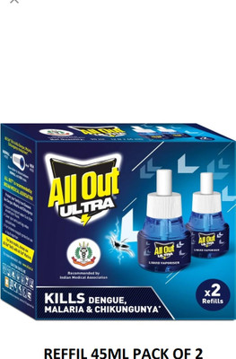 All Out REFFIL 45ML PACK OF 2 Mosquito Vaporiser(1 Unit 2 Refill)
