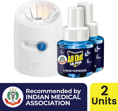 All Out Ultra Mosquito Vaporiser(1 Unit 2 Refill)