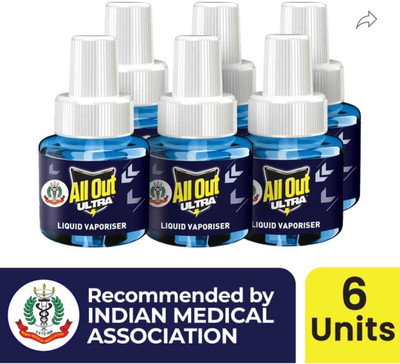 All Out refill pack of 6 Mosquito Vaporiser(1 Unit 6 Refill)