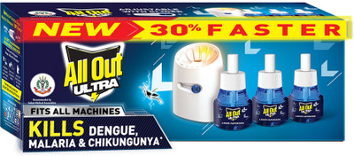 All Out ultra Mosquito Vaporiser(1 Unit 3 Refill)