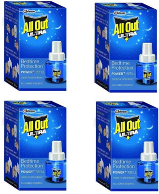 All Out refill 45ml pack 4 Mosquito Vaporiser(1 Unit 4 Refill)