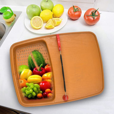RUDRAKSH chopping bord Plastic Cutting Board(Red Pack of 1)