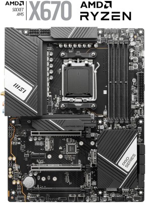 MSI PRO X670-P WiFi ATX-Supports AMD Ryzen 7000 AM5-DDR5 Motherboard(Black)
