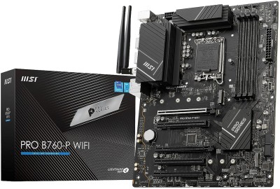 MSI PRO B760-P WIFI I ATX I Socket LGA 1700 I DDR5 Gaming Motherboard(Black)