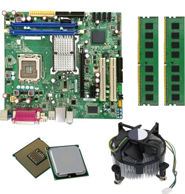 DS Refurbish G41 Motherboard,Core2Duo Processor,4GB Ram LGA 775 Motherboard(G41 Audio Video LAN Micro ATX Motherboard)