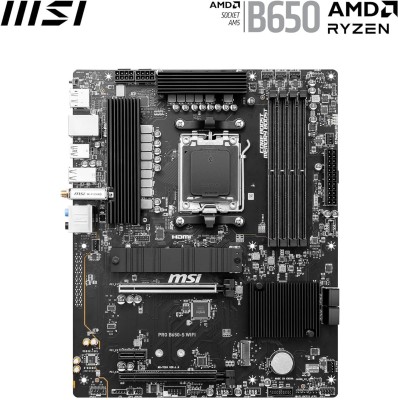MSI PRO B650-S WiFi DDR5 HDMI/DP, Wi-Fi 6E, AMD Ryzen 7000 Series Motherboard(Black)