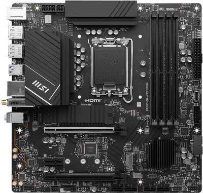MSI PRO B760M-A WiFi DDR4 12th/13th Gen Intel Processors, LGA 1700, LGA 1700Socket Micro-ATX Intel B760 Chipset DDR4 Motherboard for Desktop