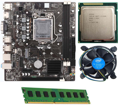 ZEBRONICS H61-i5-4GB-FAN LGA 1155Socket ATX Intel H61 Chipset DDR3 Motherboard for Desktop