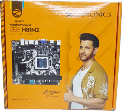 MGSTW ZEBRONICS-H81M2 with PCIE M.2 Slot LGA 1150Socket Micro-ATX Intel H81 Express Chipset DDR3 Motherboard for Desktop