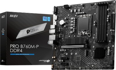 MSI PRO B760M-P I m-ATX I Socket LGA 1700 I DDR4 Gaming Motherboard(Black)