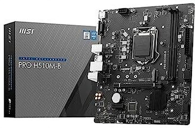 MSI PRO H510M-B Motherboard, Micro-ATX LGA 1200Socket Micro-ATX Intel H510 Chipset DDR4 Motherboard for Desktop