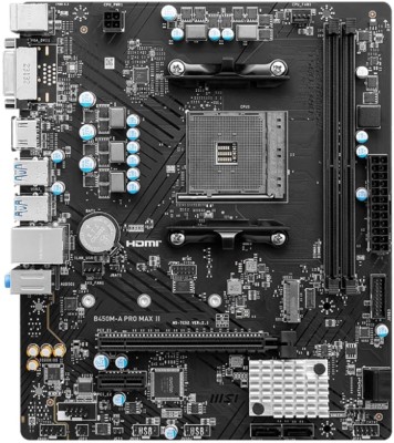 MSI B450M-A PRO MAX II DDR4 Motherboard(Black)