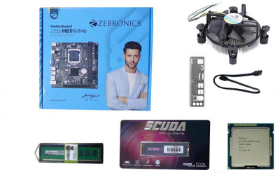 ZEBRONICS H61M2+ Starlite 256GB NVME SSD & 8GB RAM with Intel Core i5 Processor comboset LGA 1155Socket ATX Intel H61 Express Chipset DDR3 Motherboard for Desktop ZEBRONICS H61M2+ Starlite 256GB NVME SSD & 8GB RAM with Intel Core i5 Processor comboset LGA 1155Socket ATX Intel H61 Express Chipset DDR3 Motherboard for Desktop