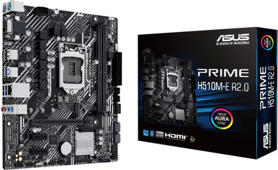 ASUS PRIME-H510M-E-R2.0 LGA 1200Socket Micro-ATX Intel H510 Chipset DDR4 Motherboard for Desktop