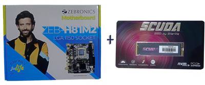 ZEBRONICS ZEB-H81M2 with NVMe Slot + Scuda 256GB NVMe SSD Combo Set (LGA 1150) Motherboard