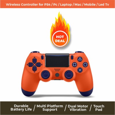 Hgworld Playstation Dualshock 4 Joystick Wireless for PS4 Gamepad Motion Controller  Motion Controller(Sunset Orange, For PS4)