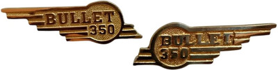 Chinkraft Bullet 350 Brass Side Panel Emblem, Wing Design, Pure Brass, Set of 2 Motorcycle Fork Cover(Gold)