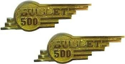 road religion Pure Brass Side Panel Monogram/Emblem for Bullet 500 (Heavy-Duty) Motorcycle Fork Cover(Gold)